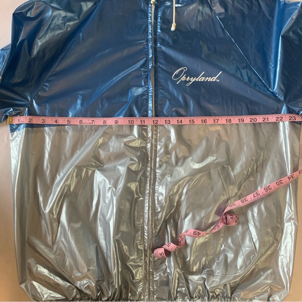 Opryland Nashville Blue and Silver Rain Jacket Vintage Size XL - Picture 10 of 14